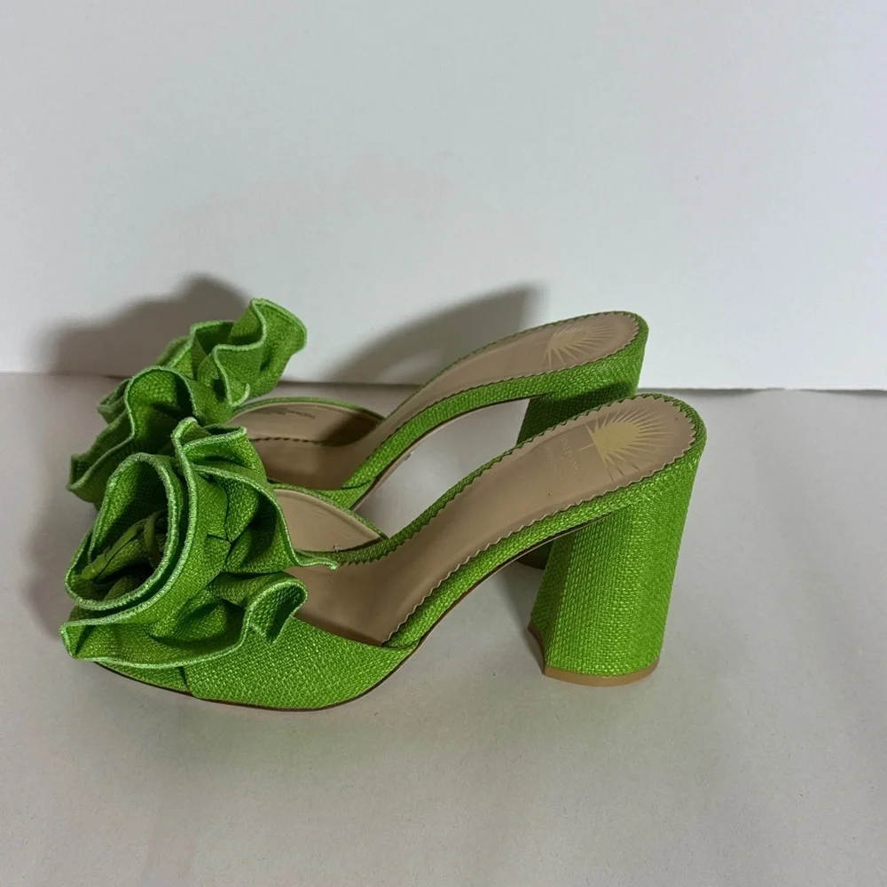 SOLD

ANTONIO MELANI Green Floral Heels Sz 7 - Picture 3 of 5